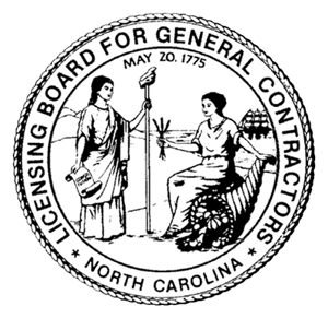 North Carolina Licensing Board for General Contractors seal