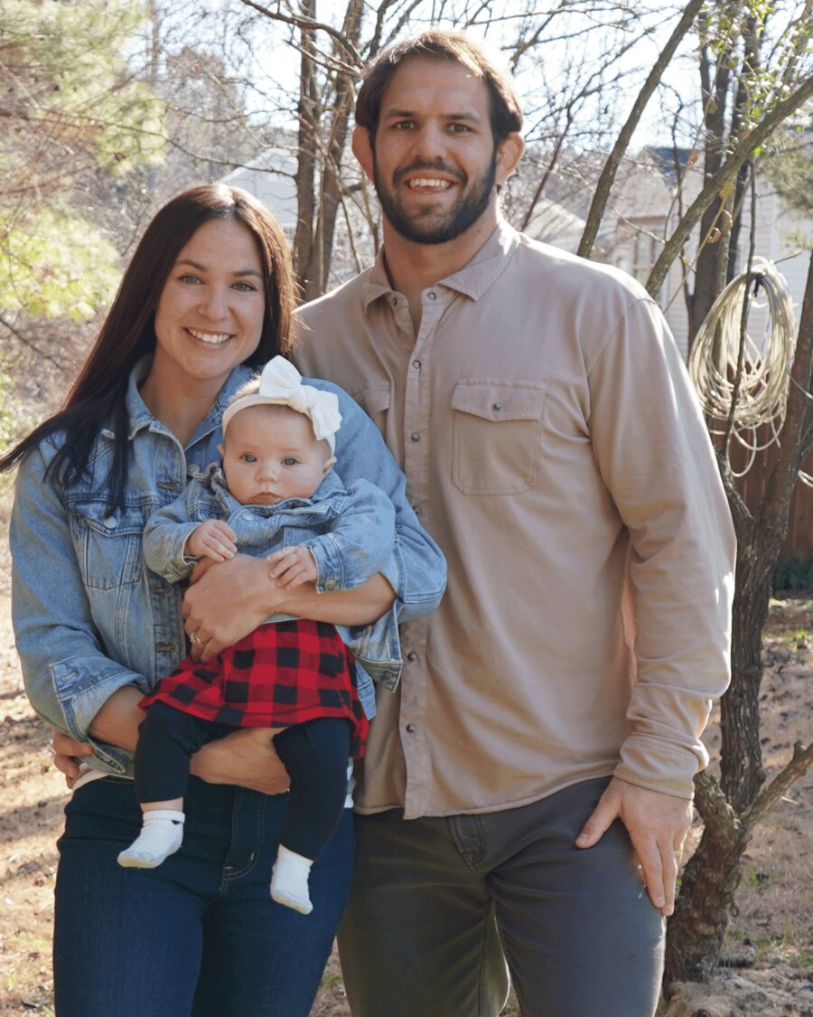 Nick Gwiazdowski with his wife Hadley and daughter Madix